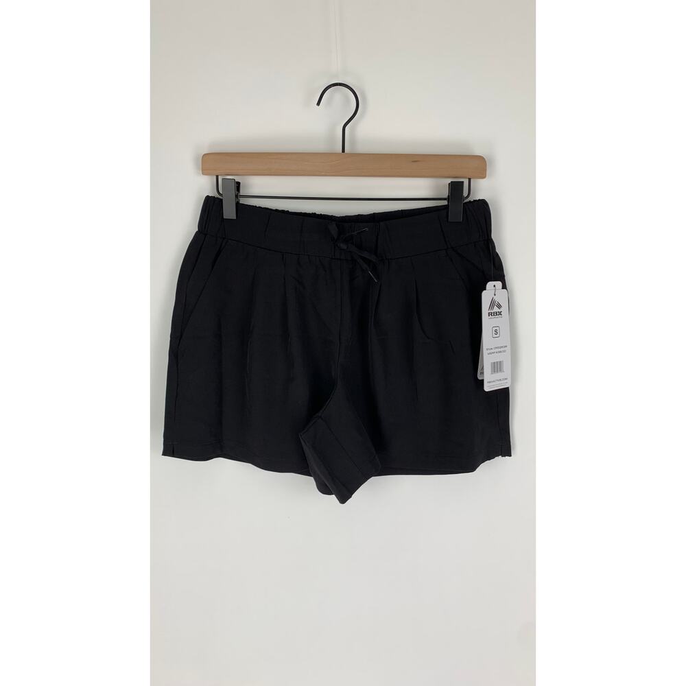 RBX Active 4" Woven Walk Short Black Womens Small New Athletic Work Out